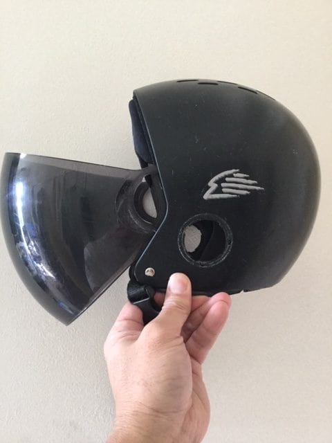 GATH-RV-Retractable-Visor-Surf-Hat-helmet-surfing-review-black-audio-vent-spanner-how-to-remove-and-install-the-visor-part